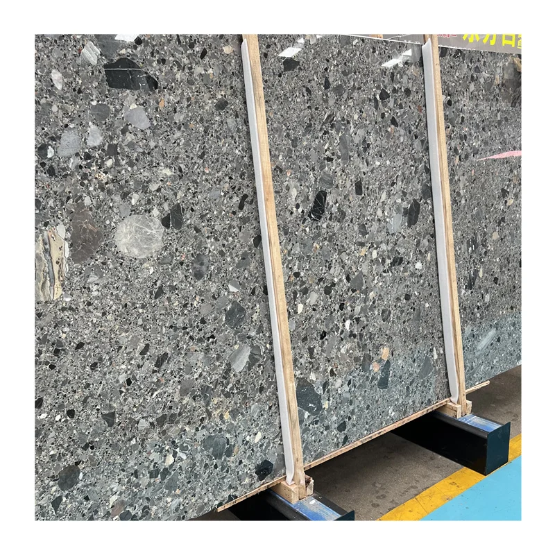 Tấm đá cẩm thạch xám thiết kế hiện đại dành cho dự án khách sạn, bề mặt đánh bóng, bảo hành 1 năm cho khu vực nhà bếp và ngoài trời