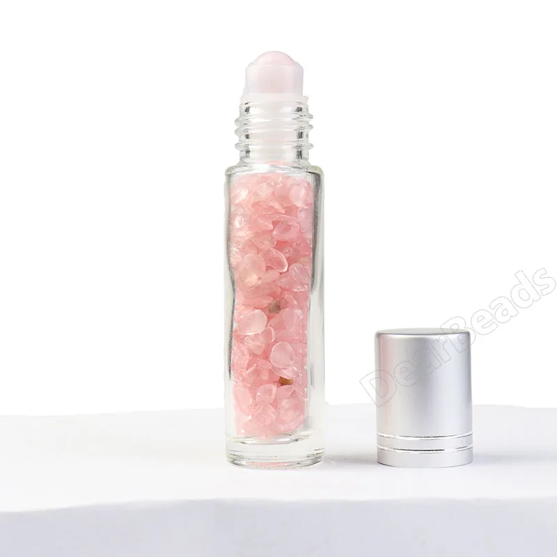 10 Stück 10 Ml Rollerball-Flaschen Mit Kristallchips – Gradient Glas, ätherisches Öl Fläschchen Mit EVA-Tasche