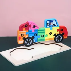 Wholesale Manufacturers Fun Children Toddler Baby Logical Thinking Toy Mini Jigsaw Puzzle 3D Wooden Puzzle & Games