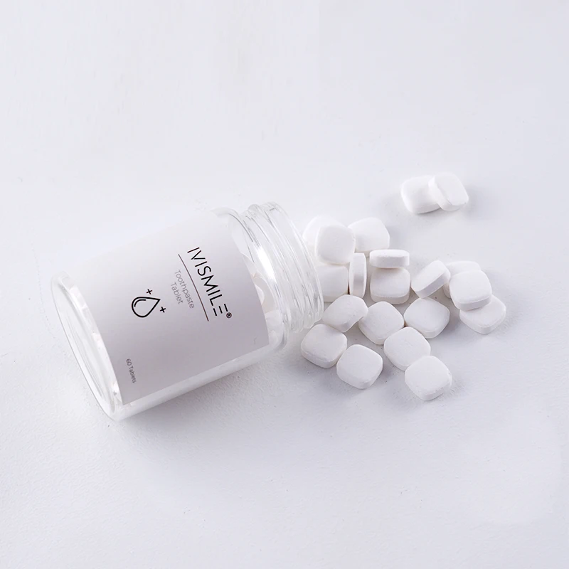 Private Label Eco Friendly Solid Mint Remove Stains Toothpaste Tablets for Teeth Whitening Toothpaste