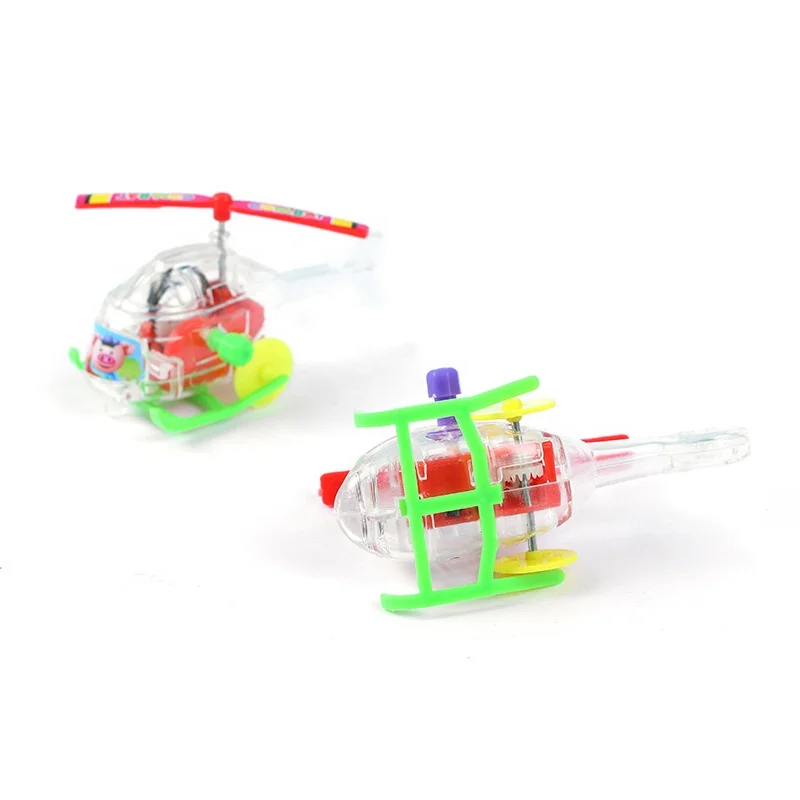 2024 оптовая продажа Лидер продаж забавная игрушка с мультяшным механизмом прозрачный самолет Заводной вертолет игрушки для детей