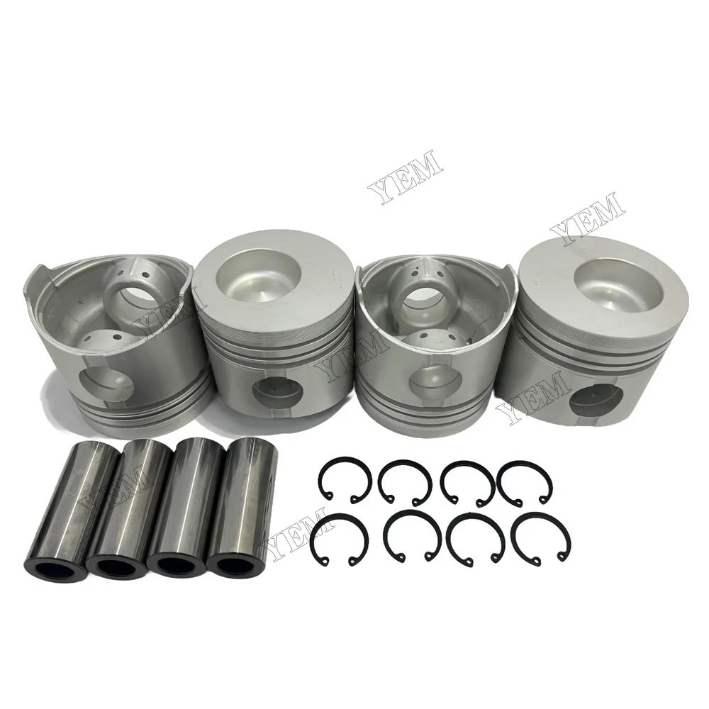 K4D Piston With Rings Liner Set for Mitsubishi MT2201D M2501 Tractors Engine 4