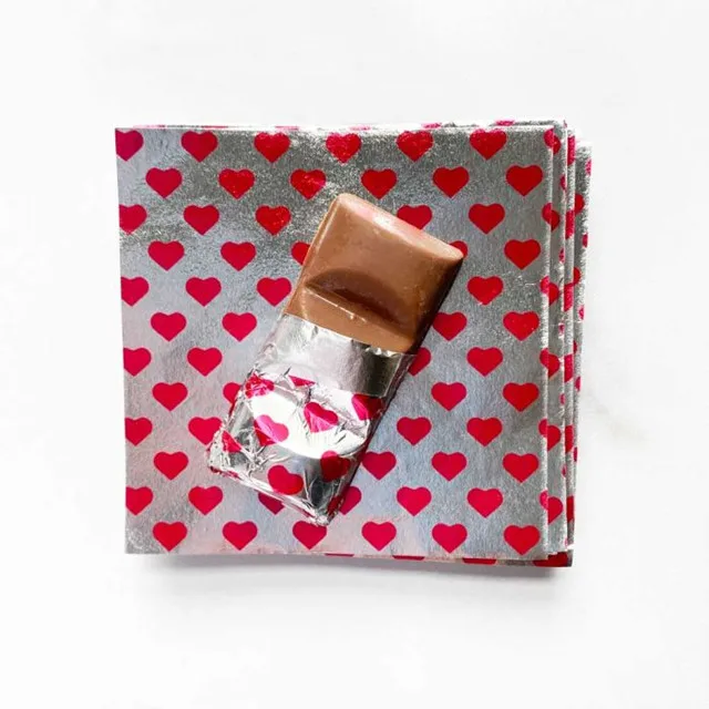 12mic Custom Printed Silver Golden Color One Side Heat Seal Coating Chocolate bar Packing Aluminum Foil Wrappers