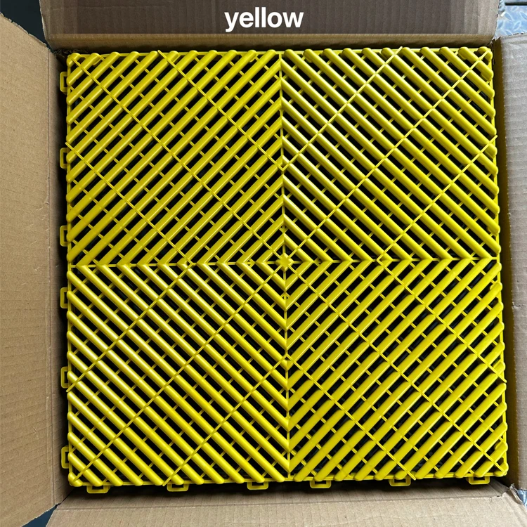 Прочная ПП соединенная пластиковая гаражная напольная плитка для автомобильной мойки комнаты выставочного зала бассейна