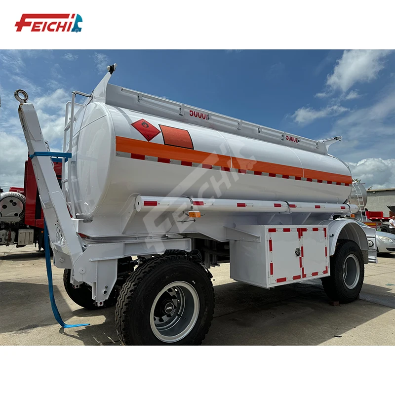 2 Axle 10000L Towbar Tank Trailer Wine Juice Transport Tank Trailer Truck Semi Trailer Water Liquid Tanker for Sale