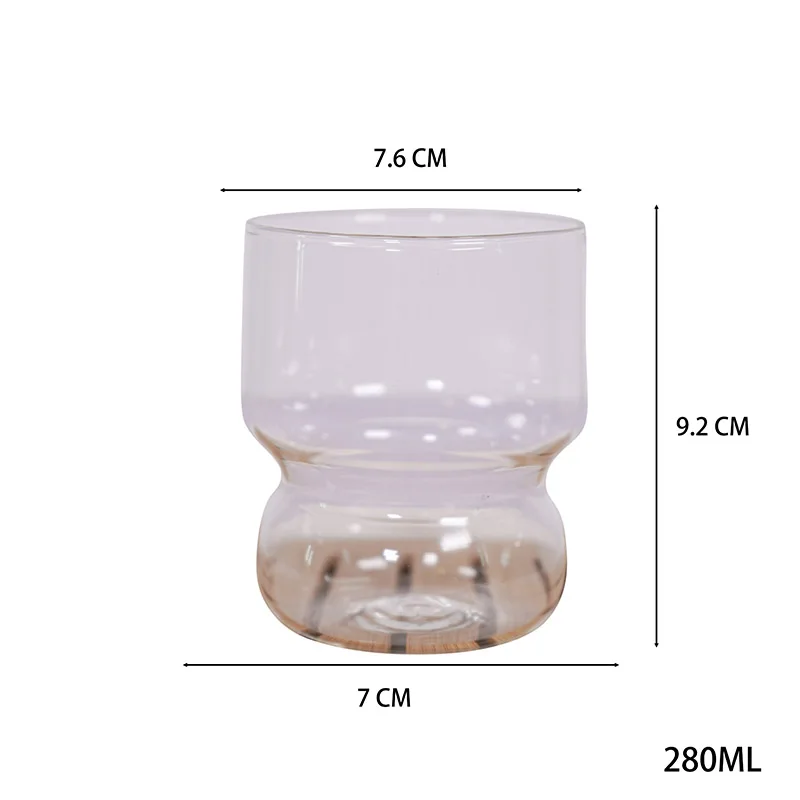 Factory wholesale Reusable 280ml heat resisting high borosilicate glass cup details