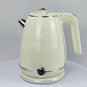 Factory Price 1500W Retro Style Electric Kettle 1.8L Stainless Steel RED Temperature Display 360 Rotation Boil Dry Protection