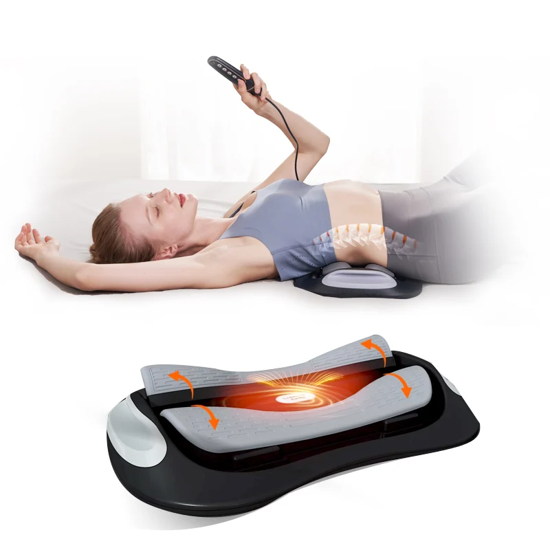 back massager with heat & vibration functions Electrical Lumbar Traction & Massage Device - Dynamic Back Massager with  Heat & 3-Step Vibration for Pain Relief | Buy Now with Express  International Delivery main image 1