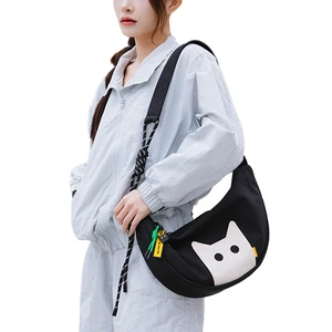 NOXXON Personalized Tote Bag Custom Solid Color Shoulder Bag Nylon Lightweight Large Capacity Hobo Tote Shoulder Bag for Girls