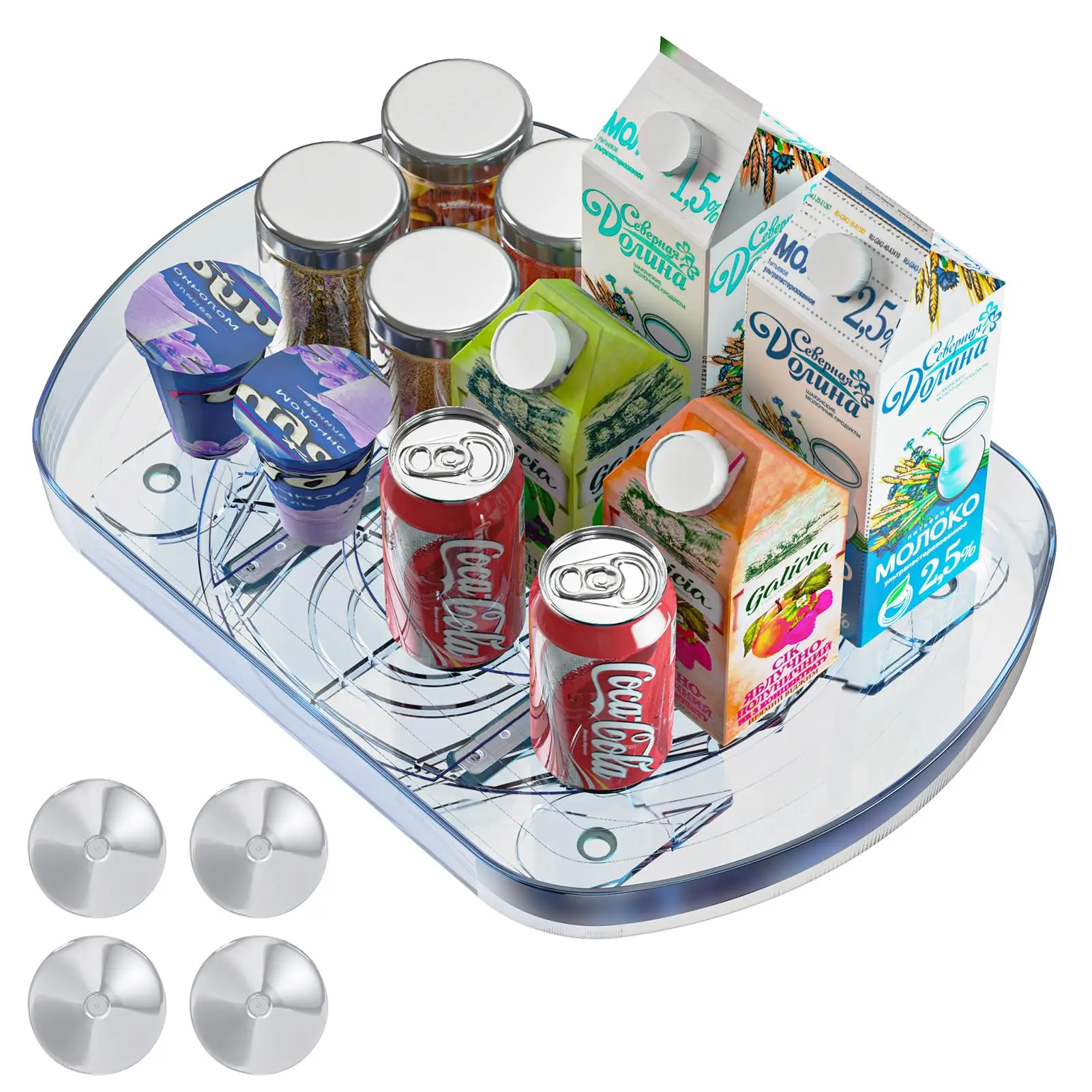 Lazy Susan For Refrigerator,Turntable Lazy Susan For Fridge And Storage