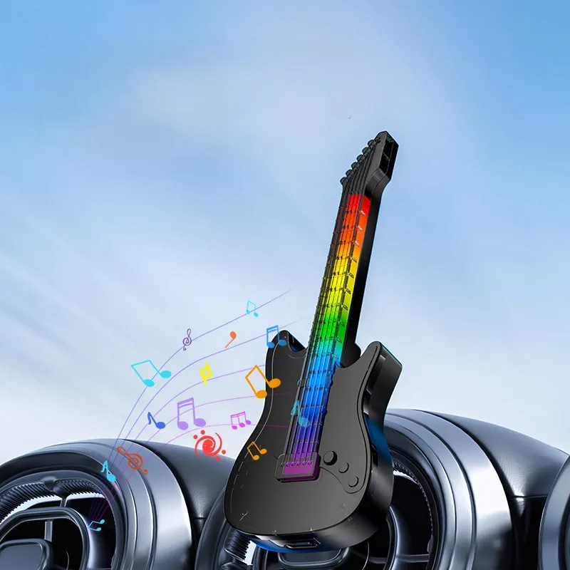 Custom Flavor Car Air Freshener Colorful Guitar Light Car air Outlet Scented air Freshener Clip Aroma Fragrance Diffuser