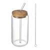 Can glass with straw lid brush