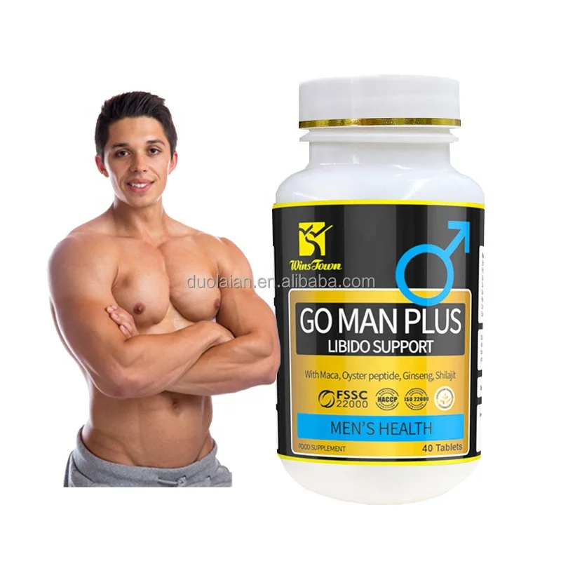 Healthy Go Men Plus Libido Support Tablets Natural Herbal Man Power Energy Shilajit Supplement Maca Ginseng Strength Pills