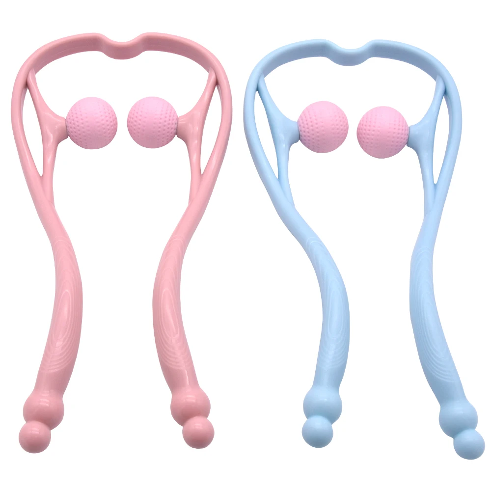 Neck Massage Tool Pressure Relieve Hand Roller Massage Neck Shoulder Dual Trigger Point Self Massager