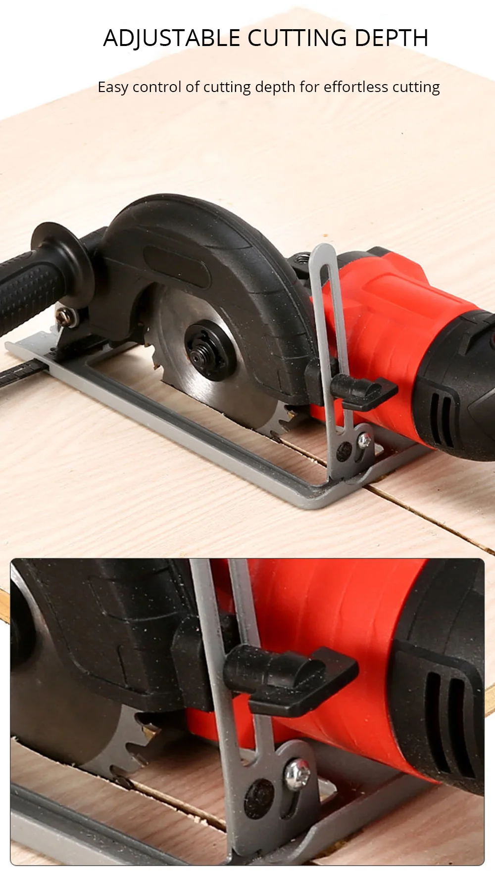 Electric Circular Saw Adapter Angle Grinder to Cutting Machine 0-45 Cutting Depth Adjustable Woodworking Tools