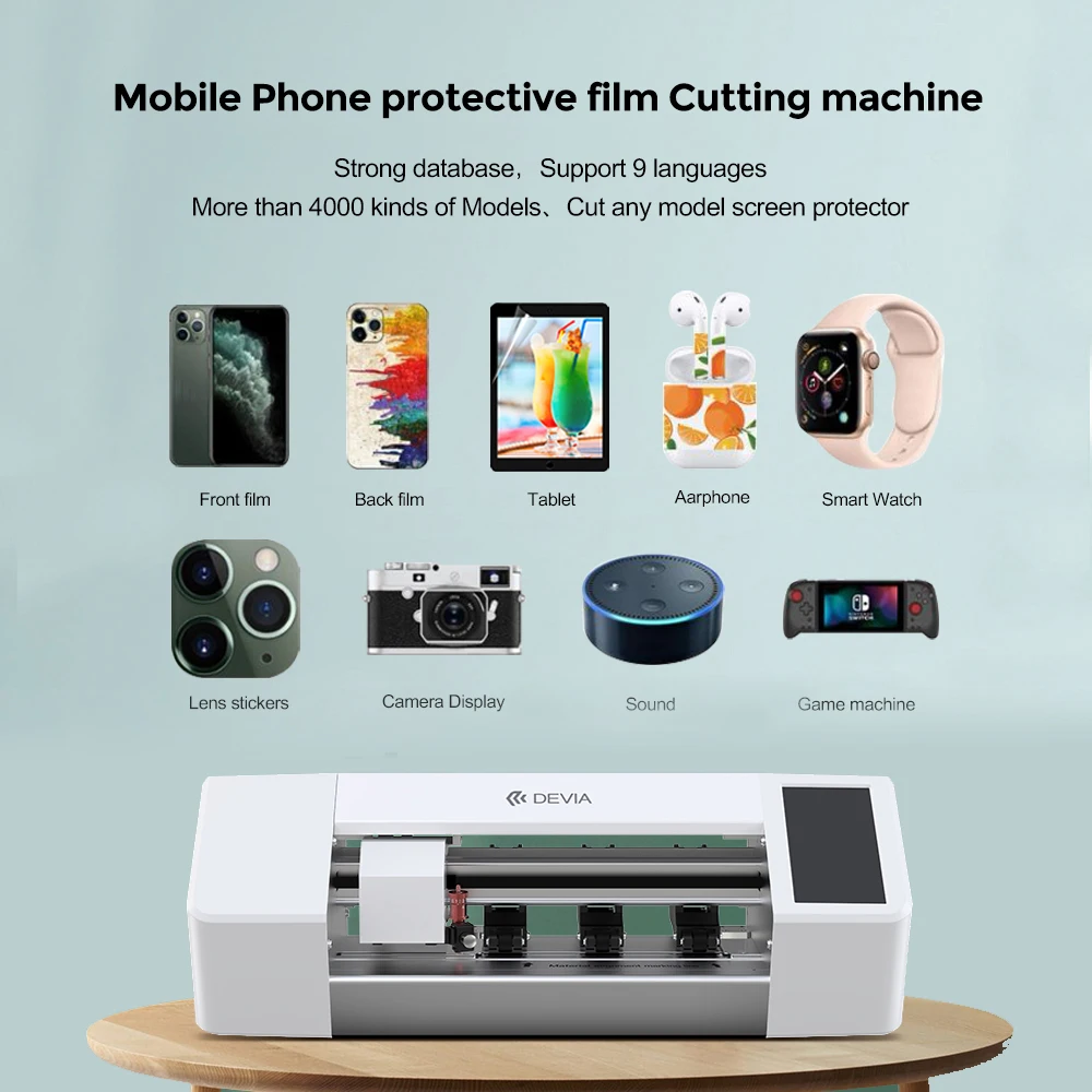Devia Hydrogel Film Cutter Sticker Making Mobile Phone Skin Sticker Cutting Mobile Screen Protector Cutting Machine Laser