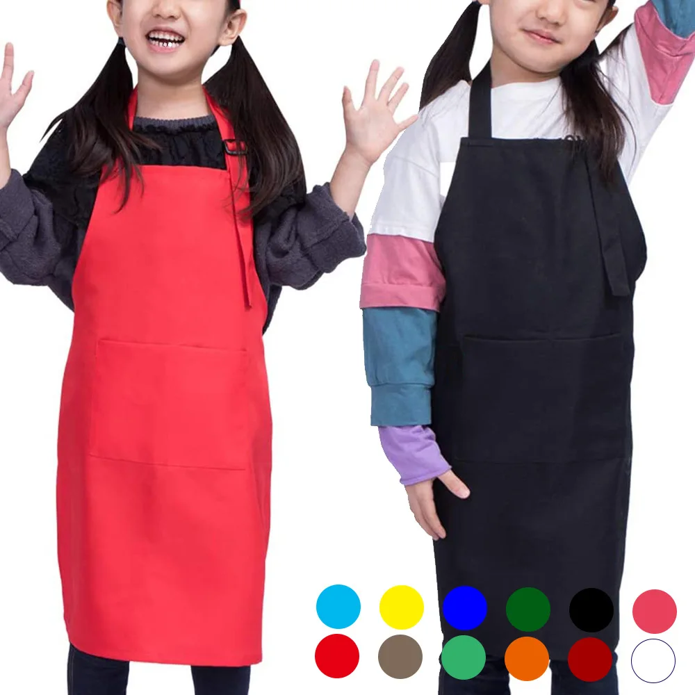 Duolai Customized New Cleaning Apron Children Kitchen Cooking Baking
