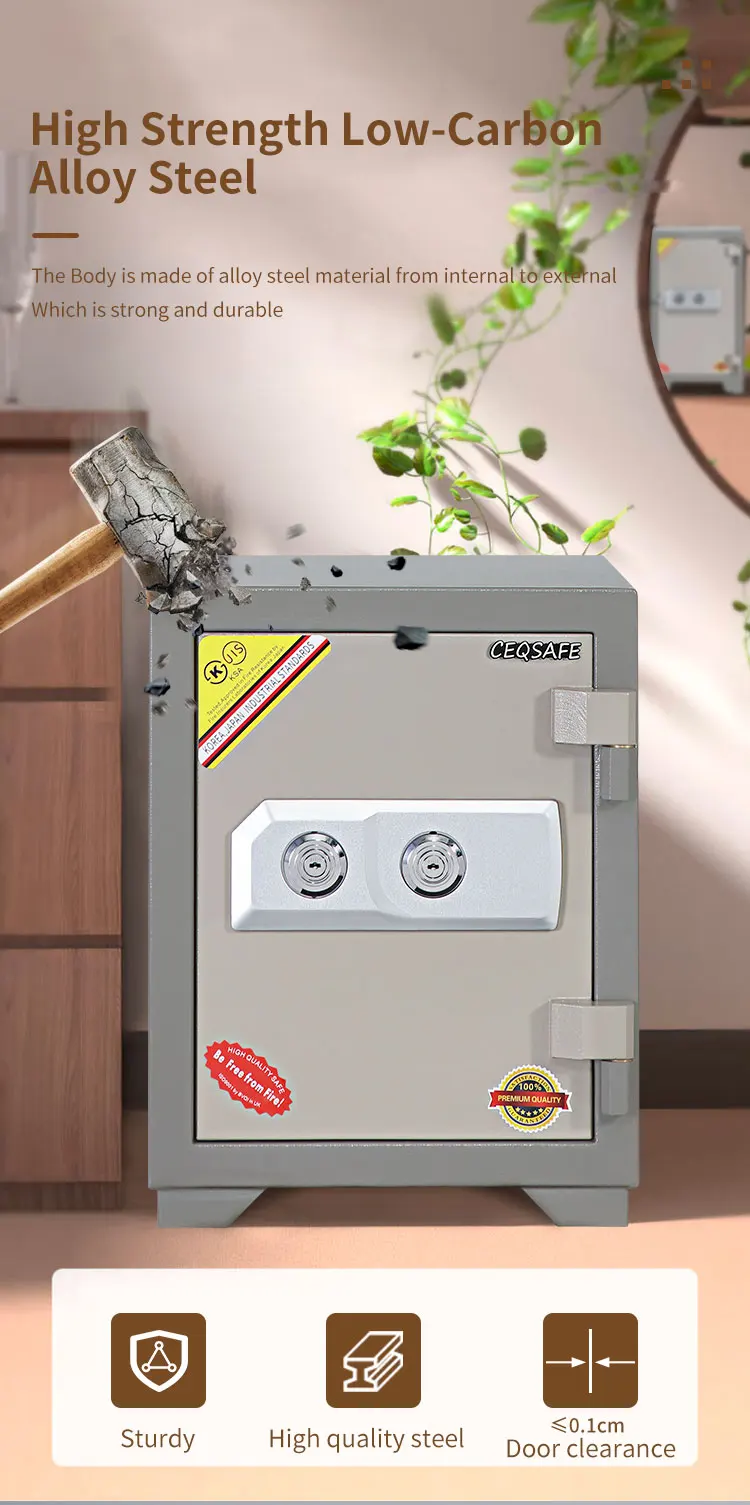 CEQSAFE Electronic Lock Box 2 Hours Fireproof Safe Box for Office and Home Use details