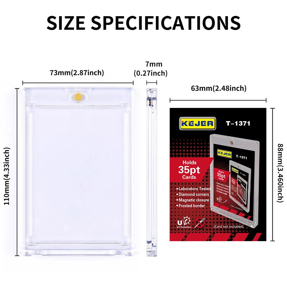 One Touch Magnetic Card Holder Transparent Game Cards Protector KEJEA  Trading Cards Magnet Collector Toploader 35 Pt