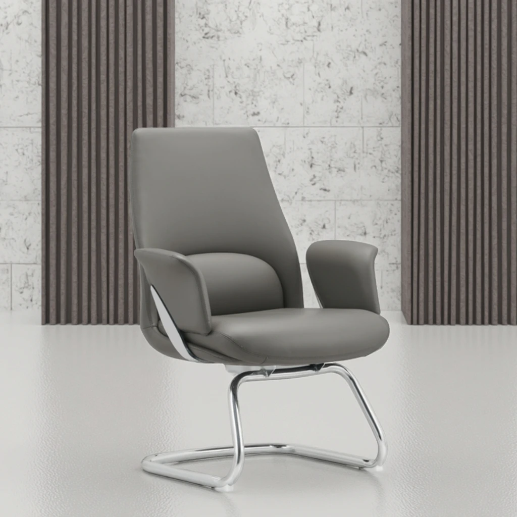 Modern Leather Executive Ergonomic Task Chair with Adjustable Height and Tilt Function 5