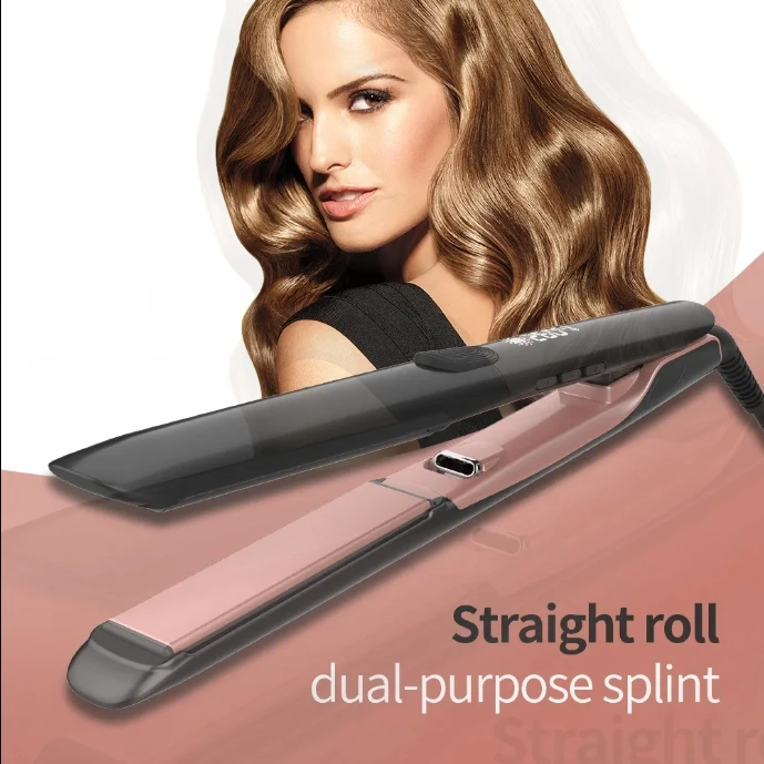 Professional Titanium Salon LCD Display Electric Hair Straightener