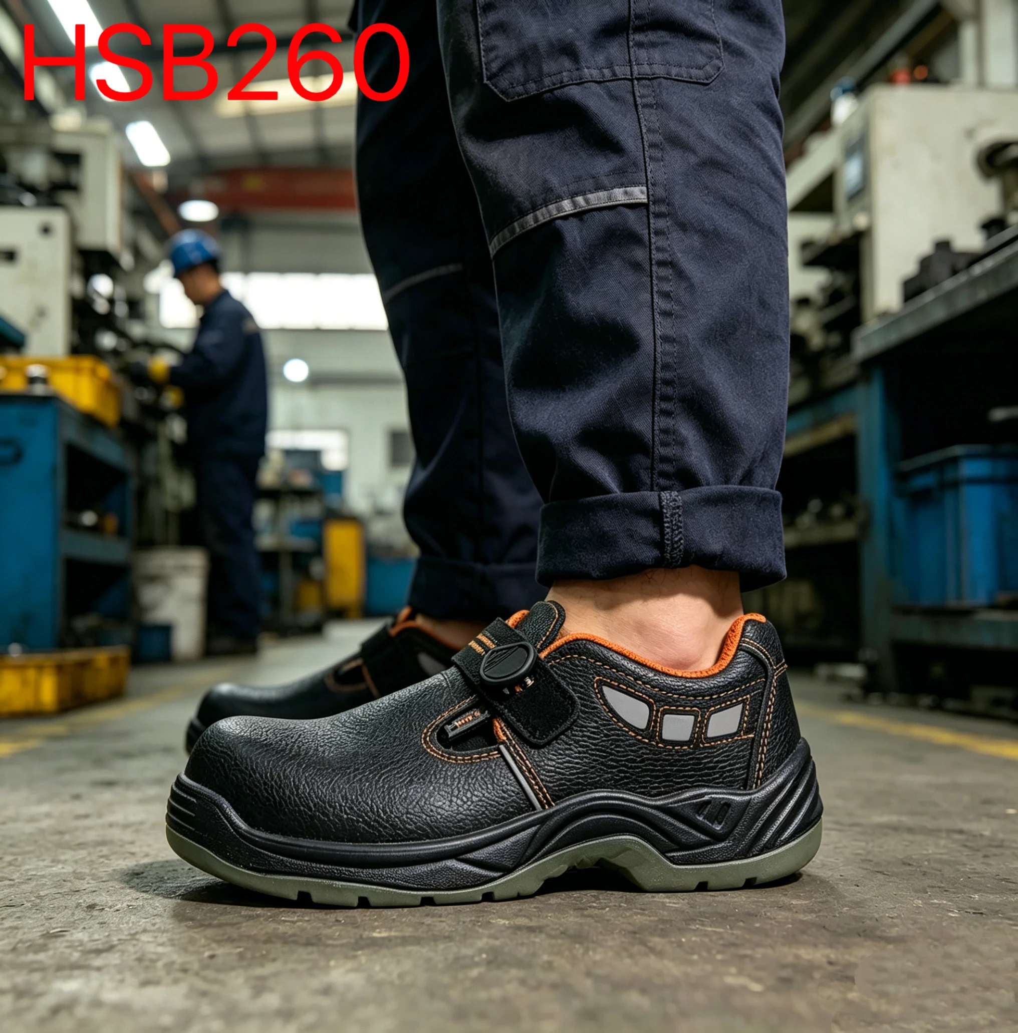 YYR,Factory Mechanic Quality Embossed Leather Upper Safety Footwear Worksite-ready Anti-acid&alkali Sole Security Boots HSB260