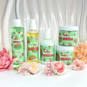 Brand New Watermelon Custom Skin Care Label Butter and Lotion Sets Foaming Body Scrub with Great Price