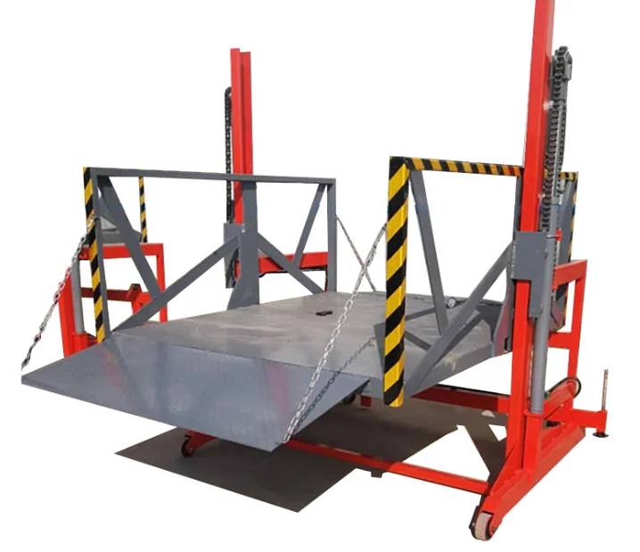 Mobile Material Loading Platform Portable Loading Platforms 2 Tons Portable Hydraulic Mobile Loading