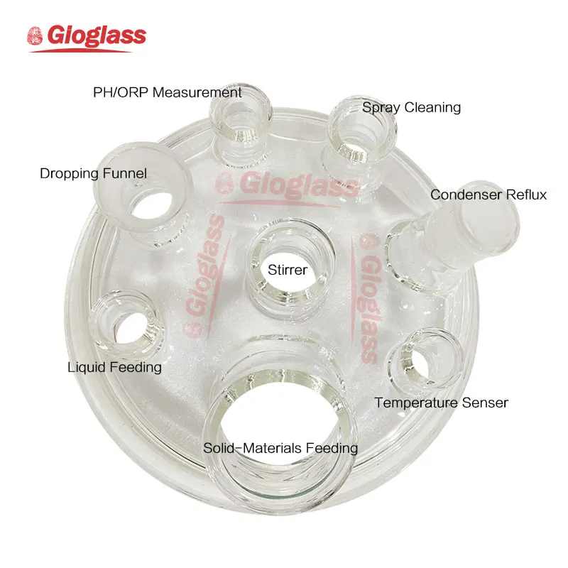 Fittings for Vessels Reactorss 10L Crystallization Jacketed Glass Reactor