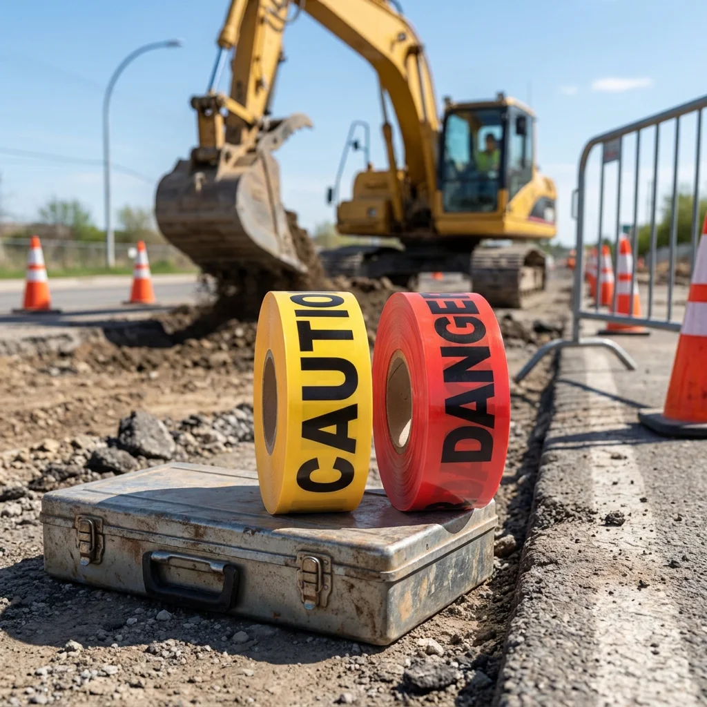 PE Composite Material Gas Underground Water Pipeline Fiber Optic Cable Using Undetectable Warning Tape