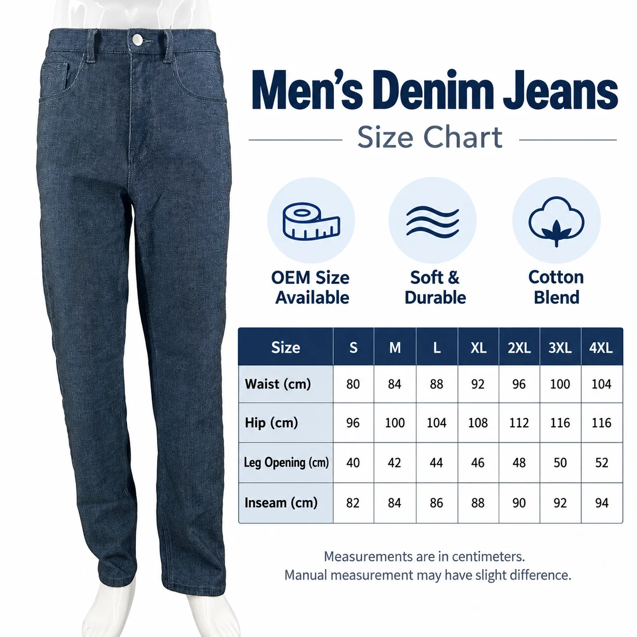 OEM Men's Pants & Trousers High Waist Loose Fit Vintage Style Stonewashed Autumn Cotton Custom Men's Jeans