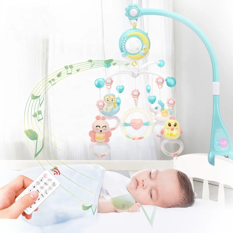 Пластик для малышей в виде спящей Луны для младенца Висячие автомобильное кресло, музыкальный мобиль игрушки для колыбельки