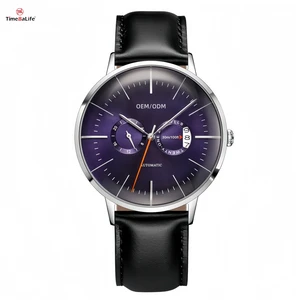 Custom Fully Automatic Japanese Miyota 8217 Movement Retro 3D Curved Three-dimensional Sapphire Mirror Men's Mechanical Watches