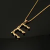 Gold single pendant-E