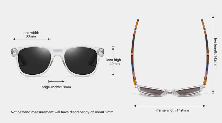 Gafas De Sol Polarizadas Con Logotipo Personalizado Para Mujer,Lentes De  Sol Polarizadas De Madera De Bambú Con Rayas Coloridas Transparentes De  Lujo - Buy Gafas De Sol De Las Mujeres,De Gafas De