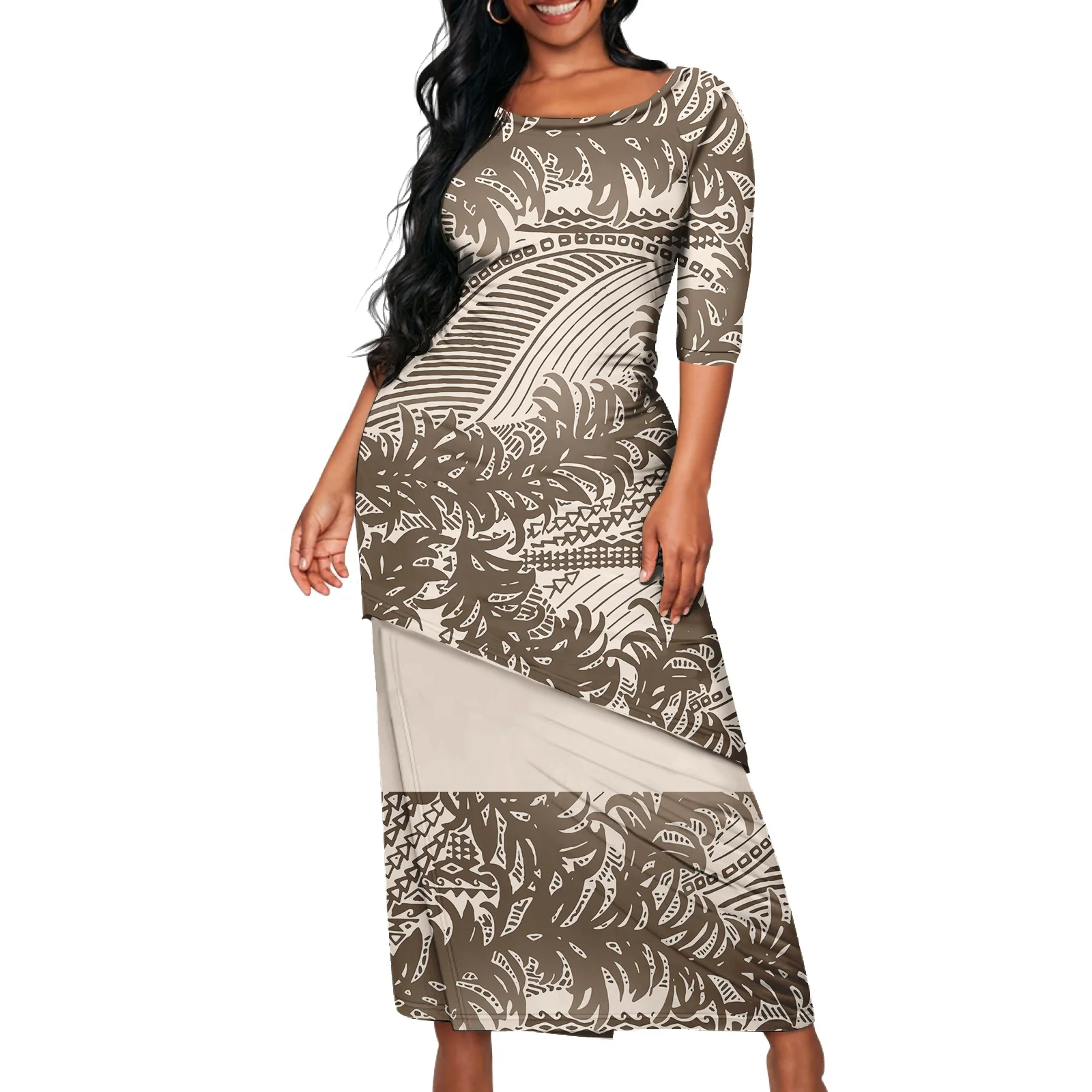 Samoan Prom Dresses 2024 Evening Gowns Sexy Custom Women Two Piece Sets  Puletasi Polynesian Traditional Clothing