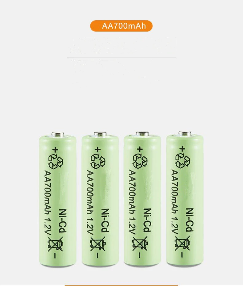 
Оптовая продажа cyclable Nicd AA 700mah Дешевый аккумулятор для детей электрический автомобиль куртка игрушки перезаряжаемые хорошее качество Nicd батарея 700mah 