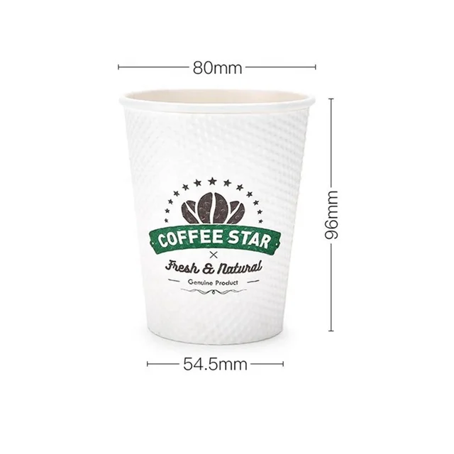 Disposable Double Wall Paper Cup for Coffee Milk Tea Factory Price 8oz