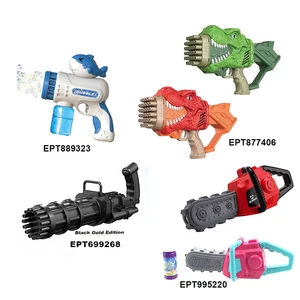 EPT Toys 8 Hole Electric Summer Outdoor Toys Automatic Activity  Soap Water  Bubble Gun Bubble Maker Machine for Kids