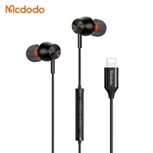 NEW Stereo Lighting Earphone Metal Housing Wired Control With Mic HD Stereo Earbud & In-ear Headphones for iPhone Lightning