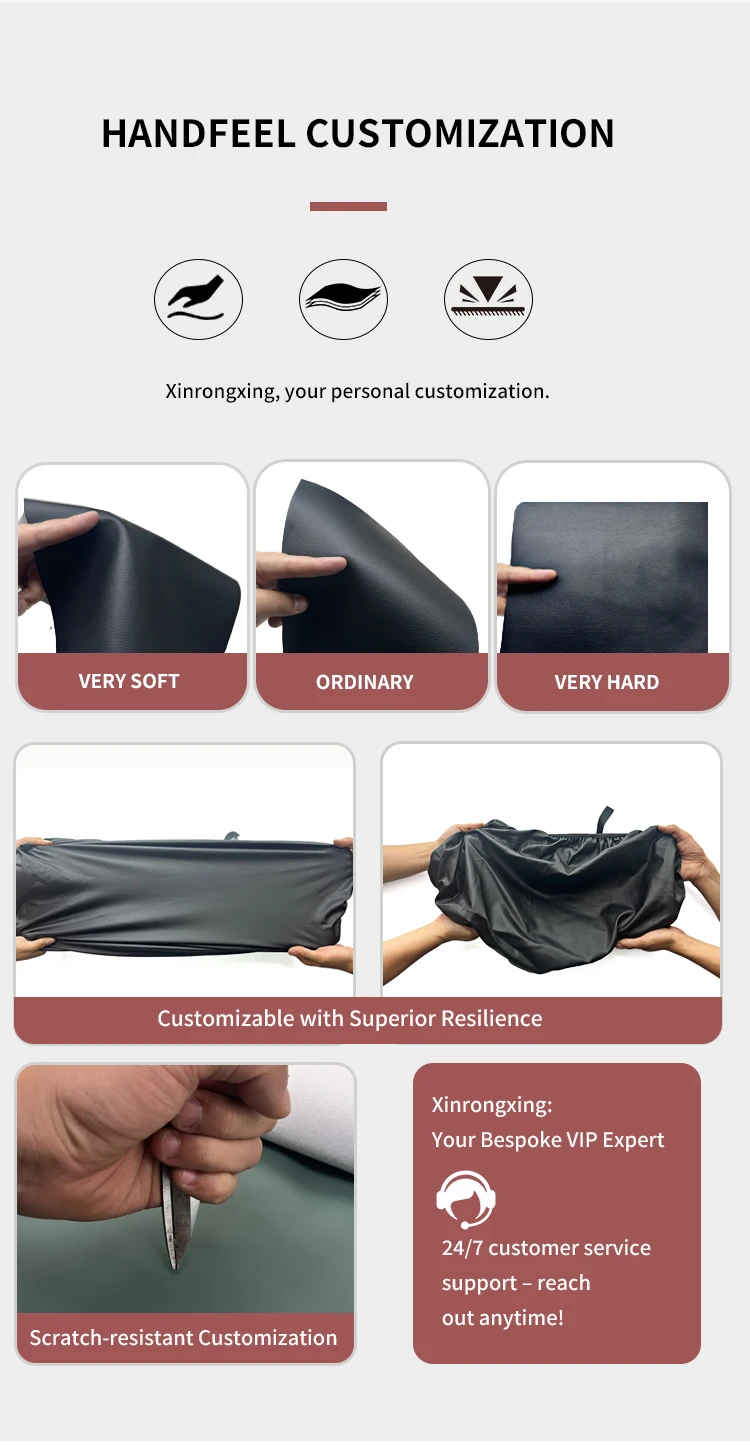 0.6mm Thickness 140cm Width Knitted Backing PVC Leather Synthetic Leather for Bags Furniture and Home Decor