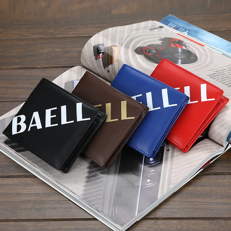 New Men's Short Pure Color Simple Funky Card Holder Creative Wallet  Wholesale Dompet Pri