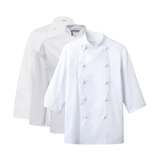 Customizable Short Sleeve Chef Coats Printed Restaurant & Bar Manager Uniforms for Women and Men Elegant Chef Jackets