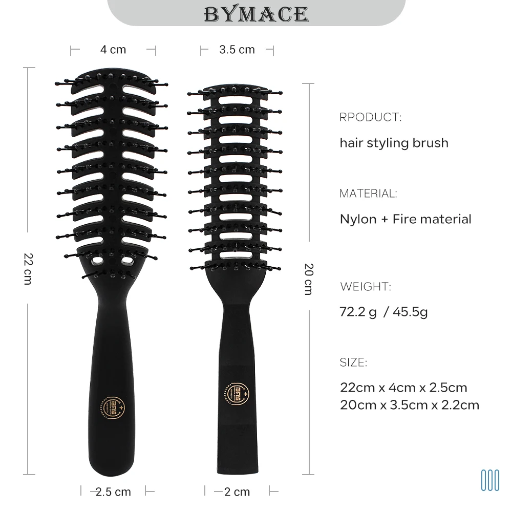 Big Curved Comb Hair Peine De Peinado Plastic Straight Hair Curl Styling Comb Salon Style Hair Brush for Men Women