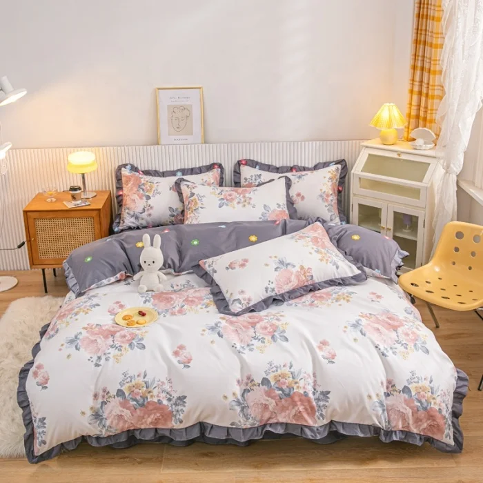 Cotton Bed Skirt Mattress Cover Petticoat Twin Queen Bed Skirts Bedspread bedding sets