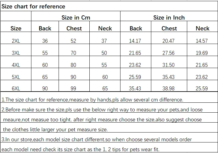 large moletom com capuz size chart