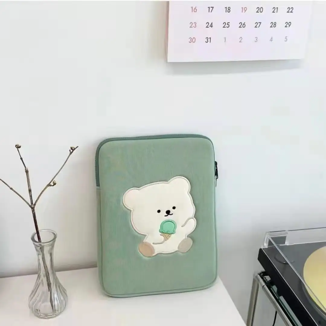 Сумки для хранения с вышивкой в виде мишки мини-компьютера неопреновые сумки на заказ ноутбуков 11 13 14 15 дюймов