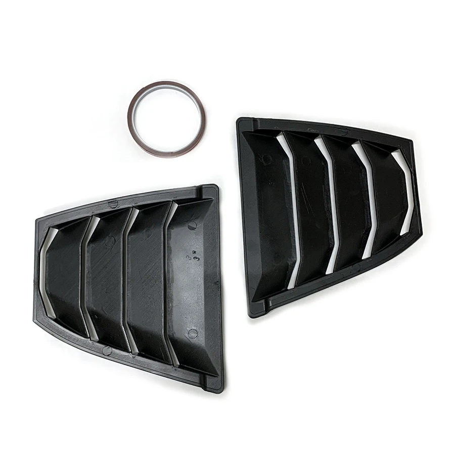product rear side window louvers for mazda 3 m3 axela 2014   2018 abs scoop shade cover air vent blinds racing style shutter-6