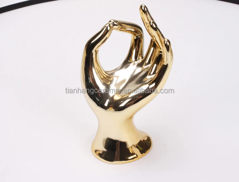 High Luxury Variously Golden Hand shaped Tray Holders Ceramic Jewelry Tray Ring Dish For Hotel Bedroom Decors.jpg