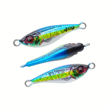 30g 60g 3D Printing Luminous Fishing Lead Jig Lure Slow Casting Glow Belly UV Light Effect Bottom Bait – Metal Jig – view 2